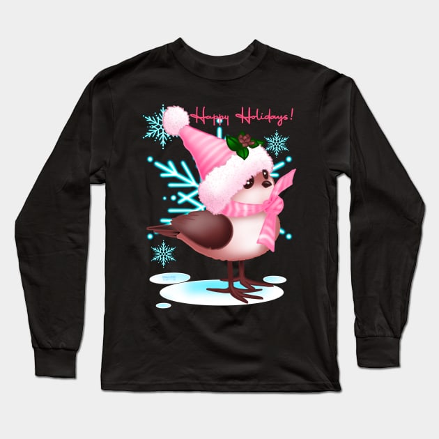 Holiday Song Long Sleeve T-Shirt by MetroInk